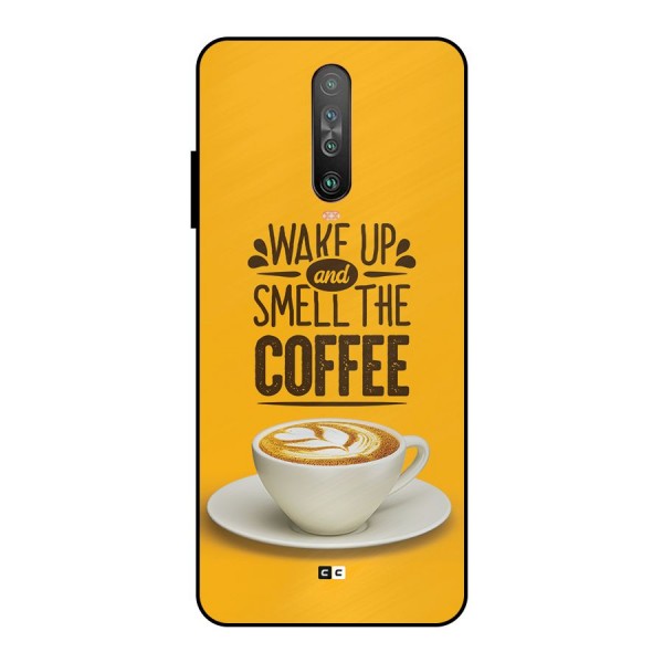 Wake Up Coffee Metal Back Case for Poco X2