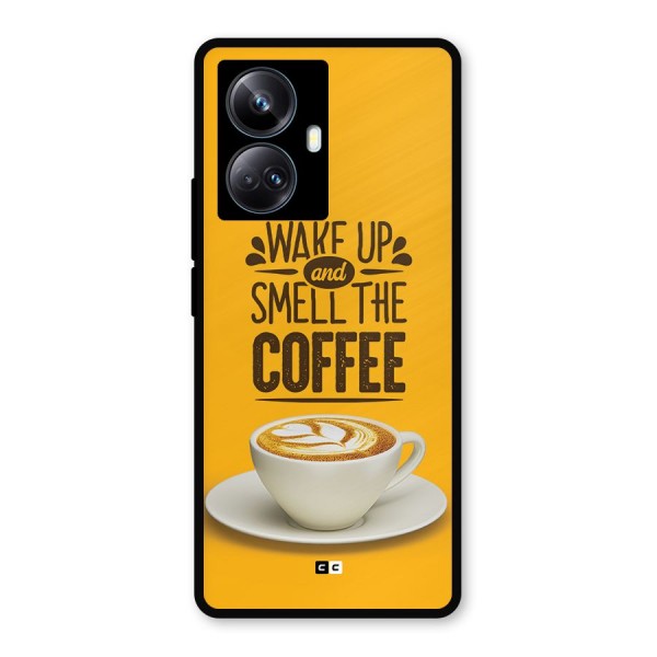 Wake Up Coffee Metal Back Case for Realme 10 Pro Plus