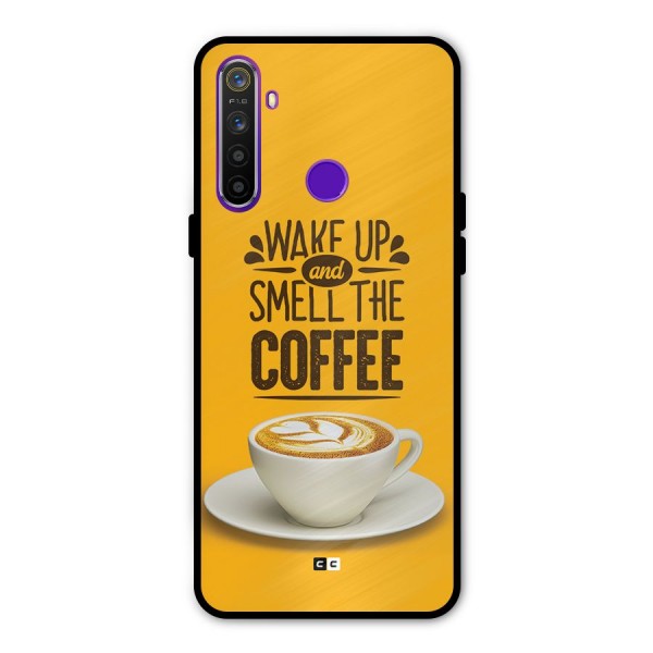 Wake Up Coffee Metal Back Case for Realme 5