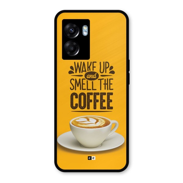 Wake Up Coffee Metal Back Case for Realme Narzo 50 5G