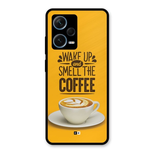 Wake Up Coffee Metal Back Case for Redmi Note 12 Pro Plus 5G