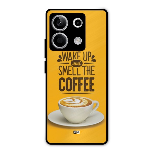 Wake Up Coffee Metal Back Case for Redmi Note 13 5G