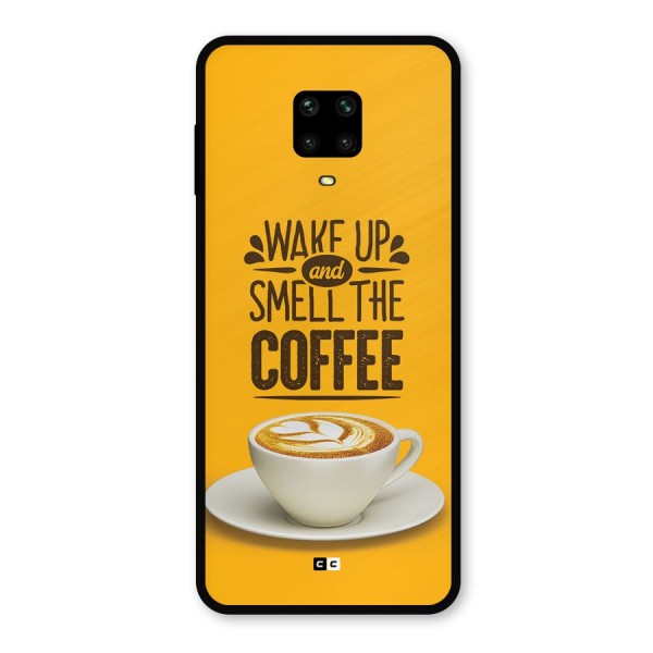 Wake Up Coffee Metal Back Case for Redmi Note 9 Pro
