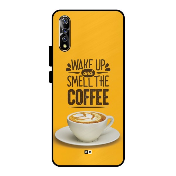 Wake Up Coffee Metal Back Case for Vivo S1