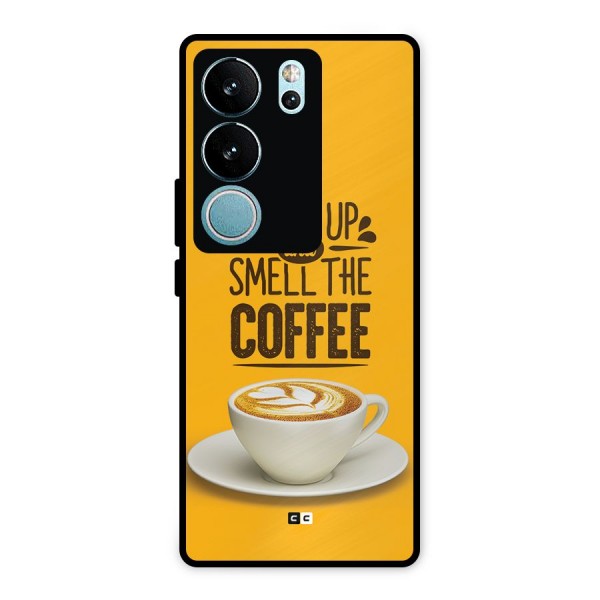 Wake Up Coffee Metal Back Case for Vivo V29