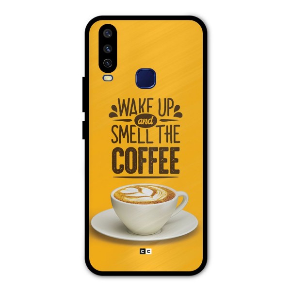 Wake Up Coffee Metal Back Case for Vivo Y15
