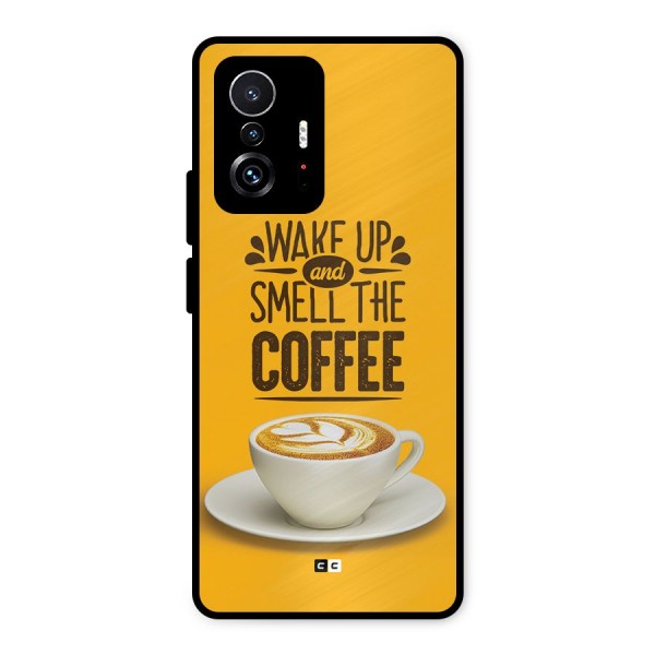 Wake Up Coffee Metal Back Case for Xiaomi 11T Pro