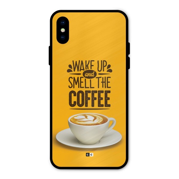 Wake Up Coffee Metal Back Case for iPhone X