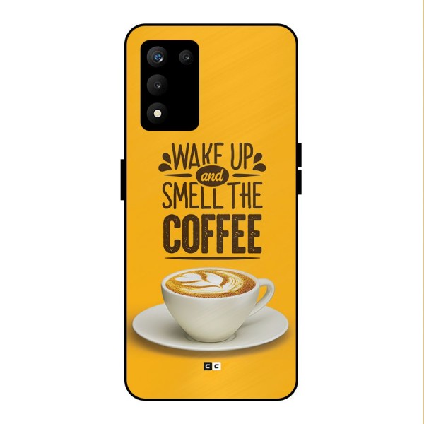 Wake Up Coffee Metal Back Case for realme 9 5G SE
