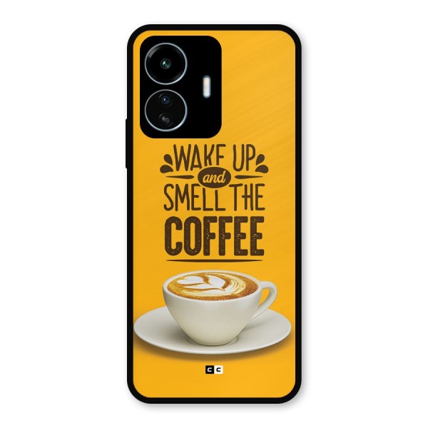 Wake Up Coffee Metal Back Case for vivo iQOO Z6 Lite 5G