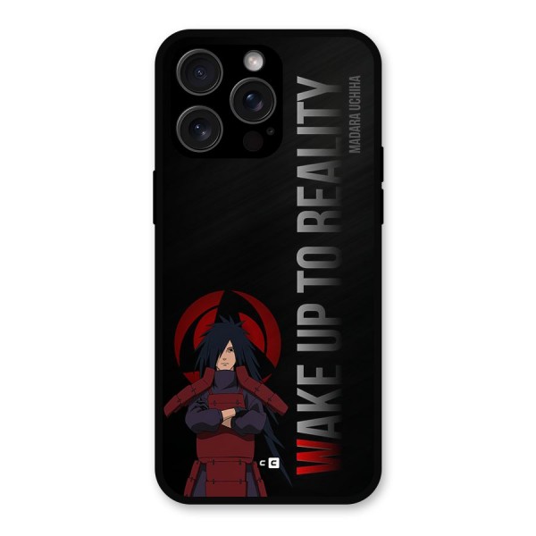 Wake Up Madara Uchiha Metal Back Case for iPhone 15 Pro Max