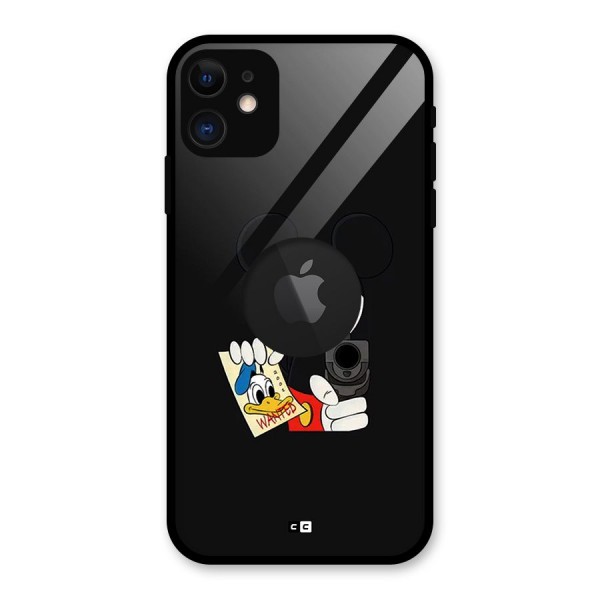Wanted Duck Glass Back Case for iPhone 11 Logo Cut