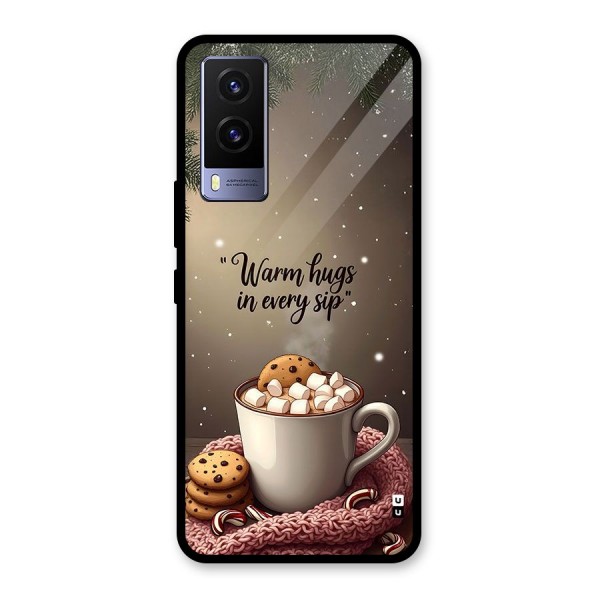 Warm Hugs Glass Back Case for Vivo V21e 5G
