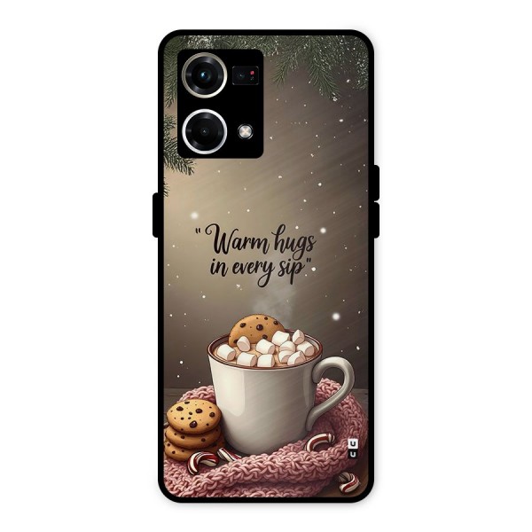 Warm Hugs Metal Back Case for Oppo F21 Pro 4G