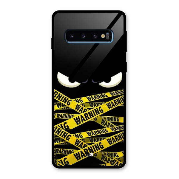 Warning Eyes Glass Back Case for Galaxy S10