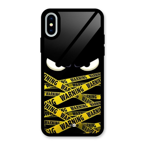 Warning Eyes Glass Back Case for iPhone X