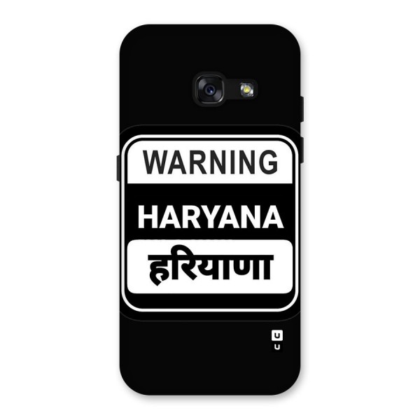 Warning Haryana Back Case for Galaxy A3 (2017)