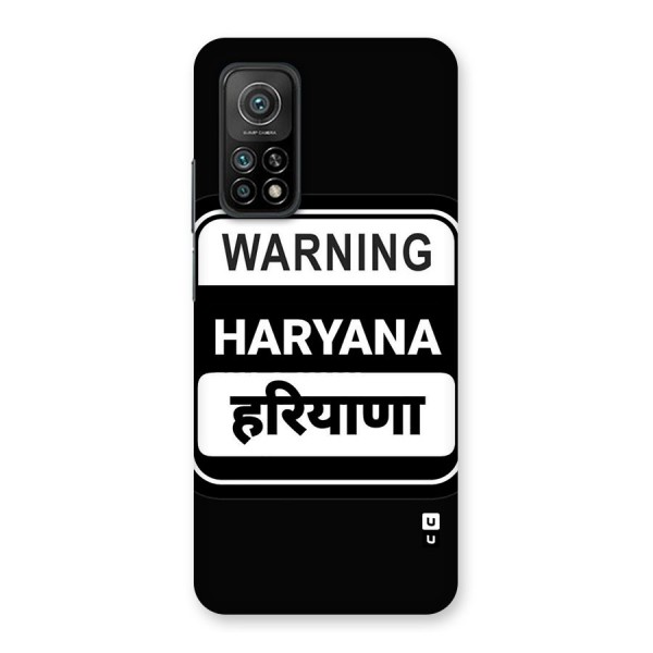 Warning Haryana Back Case for Mi 10T 5G