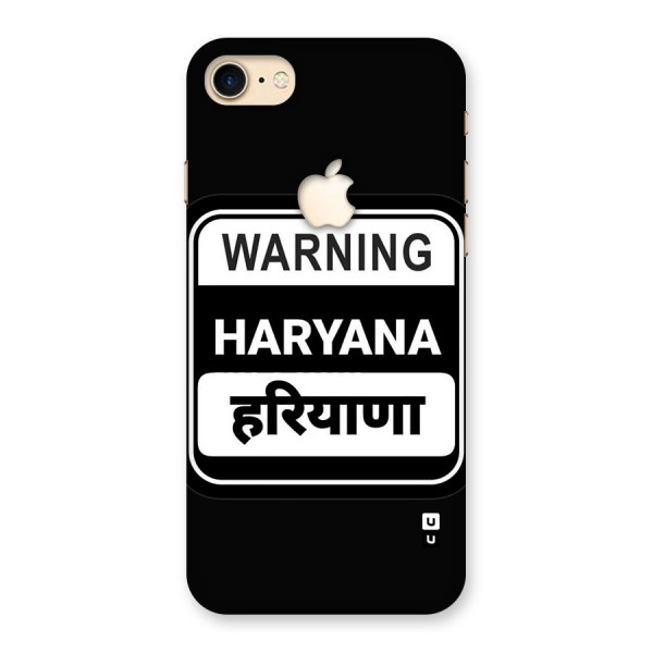 Warning Haryana Back Case for iPhone 7 Apple Cut