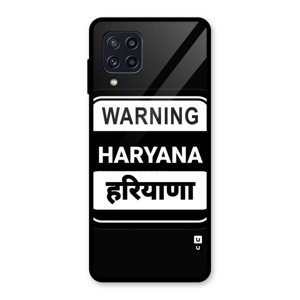 Warning Haryana Glass Back Case for Galaxy M32