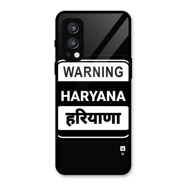 Warning Haryana Glass Back Case for OnePlus Nord 2 5G