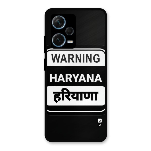 Warning Haryana Metal Back Case for Redmi Note 12 Pro Plus 5G