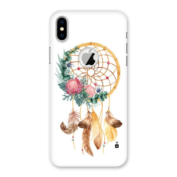 Watercolor Dreamcatcher Back Case for iPhone XS Logo Cut