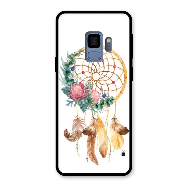Watercolor Dreamcatcher Glass Back Case for Galaxy S9