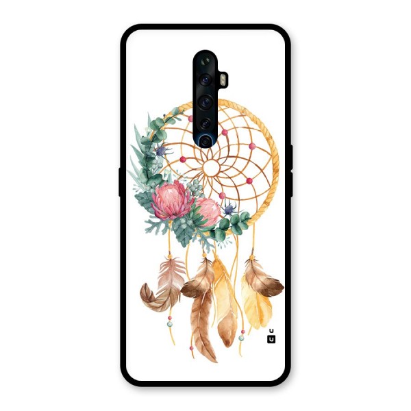 Watercolor Dreamcatcher Glass Back Case for Oppo Reno2 F