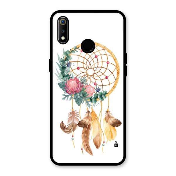 Watercolor Dreamcatcher Glass Back Case for Realme 3