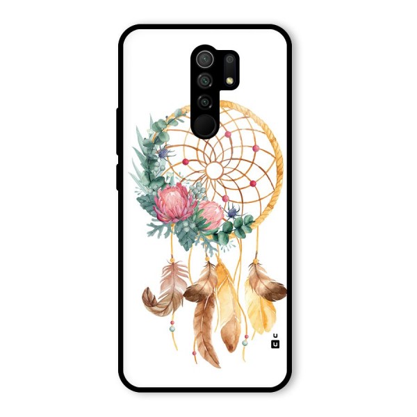Watercolor Dreamcatcher Glass Back Case for Redmi 9 Prime