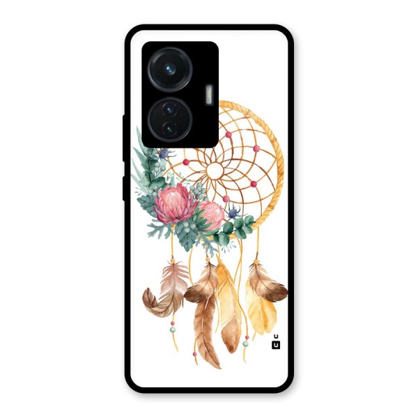 Watercolor Dreamcatcher Glass Back Case for iQOO Z6 44W