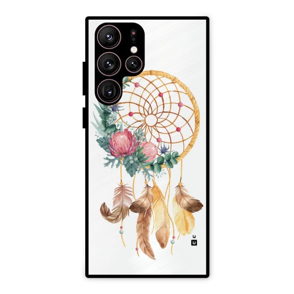 Watercolor Dreamcatcher Metal Back Case for Galaxy S22 Ultra 5G