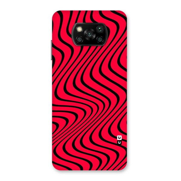 Waves Pattern Print Back Case for Poco X3