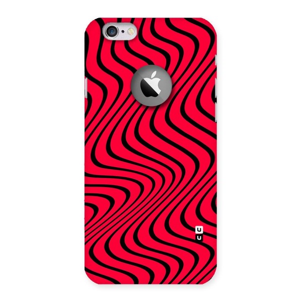 Waves Pattern Print Back Case for iPhone 6 Logo Cut