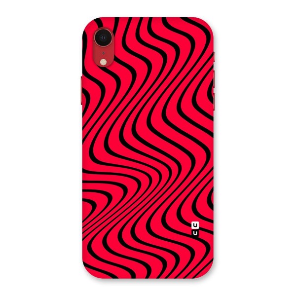 Waves Pattern Print Back Case for iPhone XR