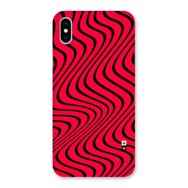 Waves Pattern Print Back Case for iPhone XS
