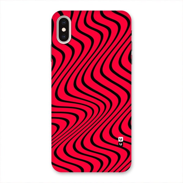 Waves Pattern Print Back Case for iPhone XS Max