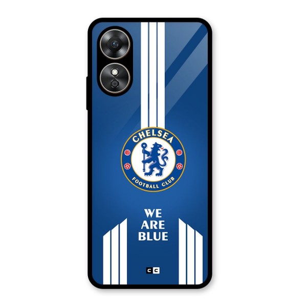 We Are Blue Glass Back Case for Oppo A17