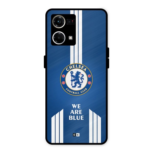We Are Blue Metal Back Case for Oppo F21 Pro 4G