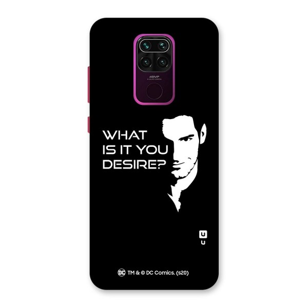 What Do You Desire Back Case for Redmi Note 9