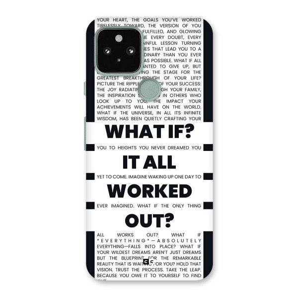 What If Back Case for Google Pixel 5