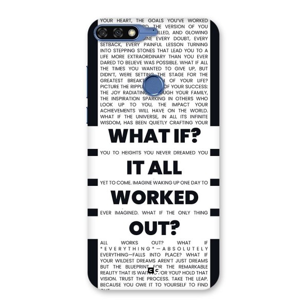 What If Back Case for Honor 7C