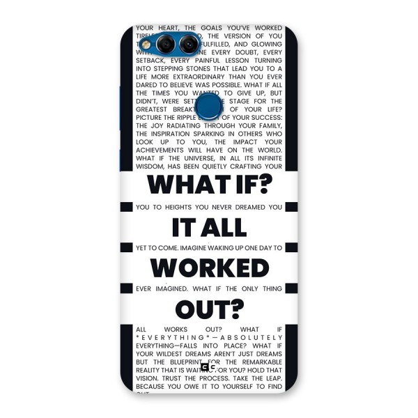 What If Back Case for Honor 7X