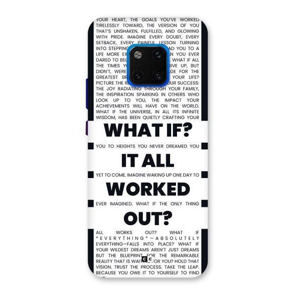 What If Back Case for Huawei Mate 20 Pro