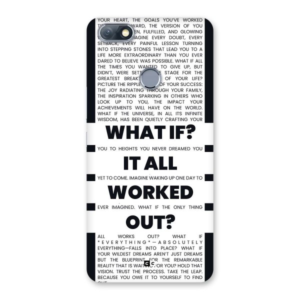 What If Back Case for Infinix Note 5