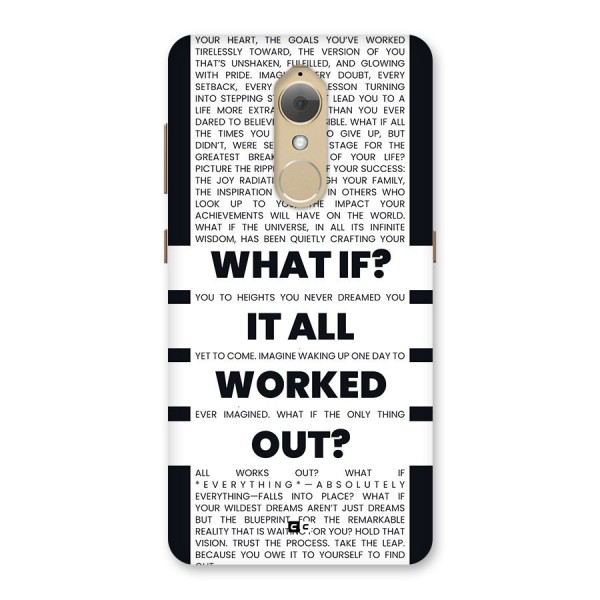 What If Back Case for Lenovo K8