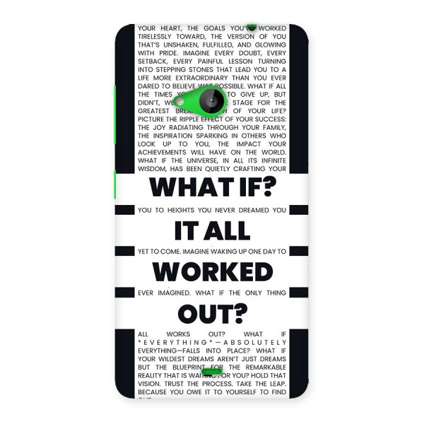 What If Back Case for Lumia 535