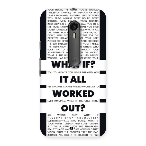What If Back Case for Moto G3