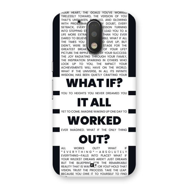 What If Back Case for Moto G4